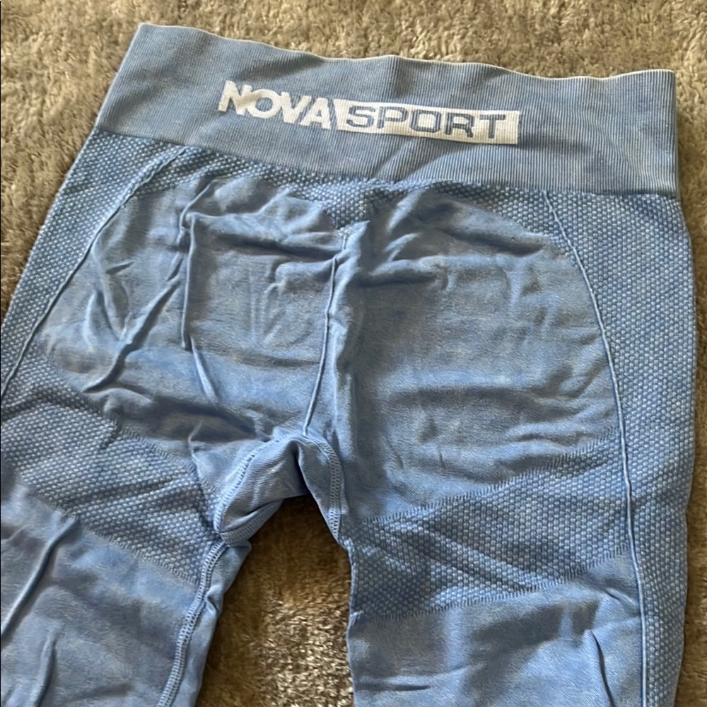 Fashion Nova Blue Leggings with Compression Fit